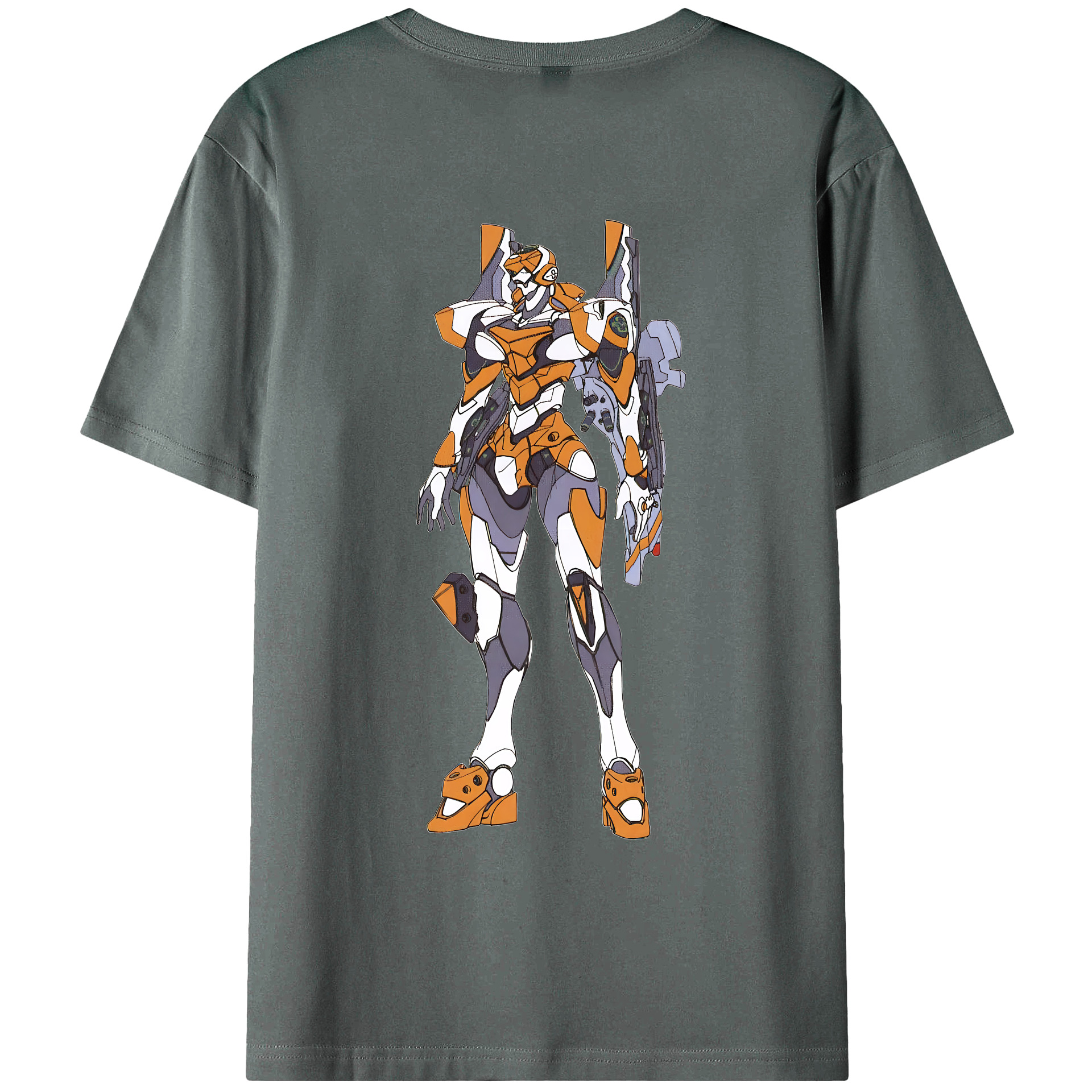 （画像用） EVA 新世紀エヴァンゲリオン 綿100％ メンズ半袖Tシャツ（バックプリント） 通気性